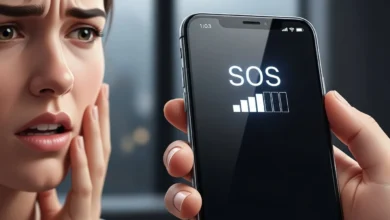 why does my phone say SOS